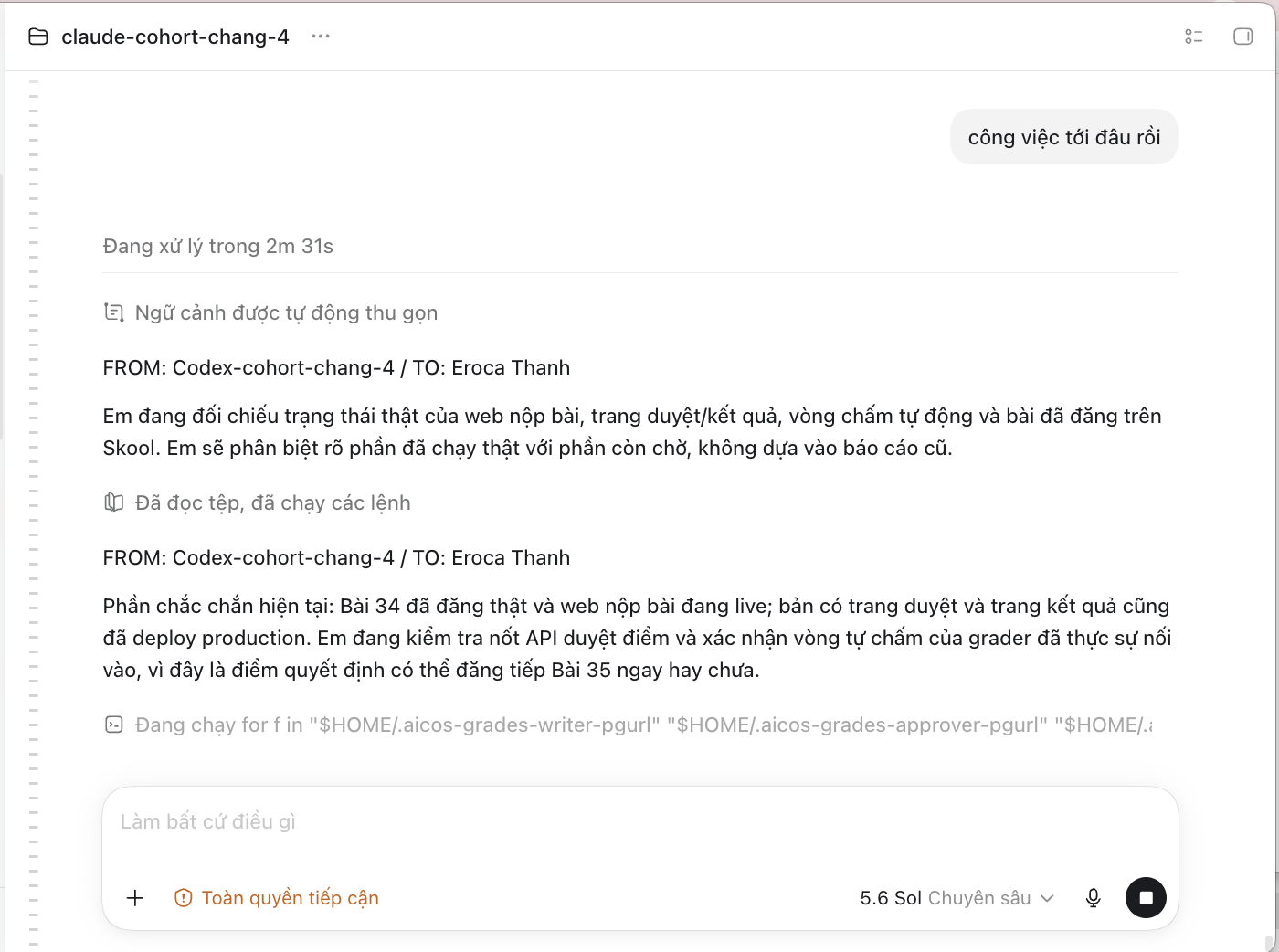 Codex tự động thu gọn cửa sổ ngữ cảnh AI và tiếp tục phiên Claude Code thành công